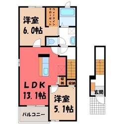 ラフレシール Aの物件間取画像